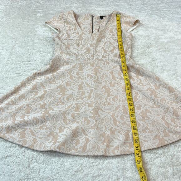 Want and Need Champaign lace overlay fit and flare dress, size med - Picture 4 of 9